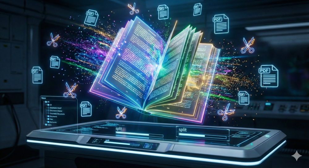 Splitting a large e-book into chapters