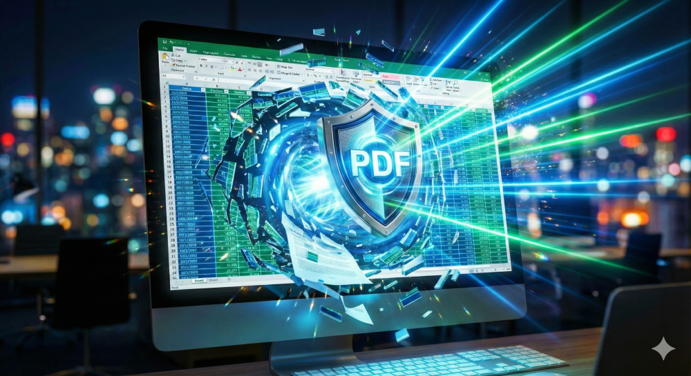 Excel columns break PDF